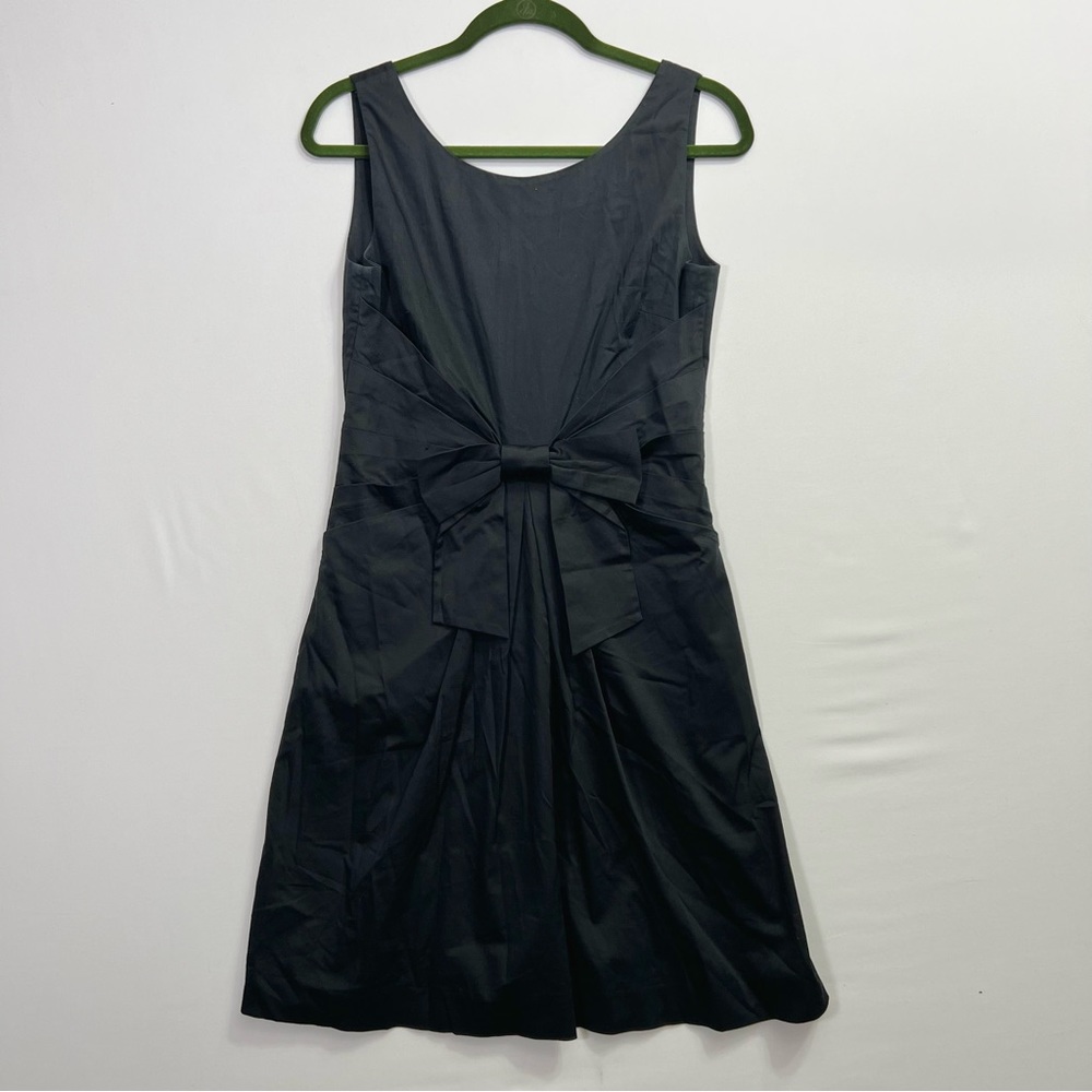 Kate Spade Black Bow Dress Womens 6 Sleeveless Above Knee A Line Fit And Flare